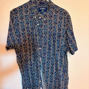 Chubbies Men's Navy and White Floral Stripe Shirt